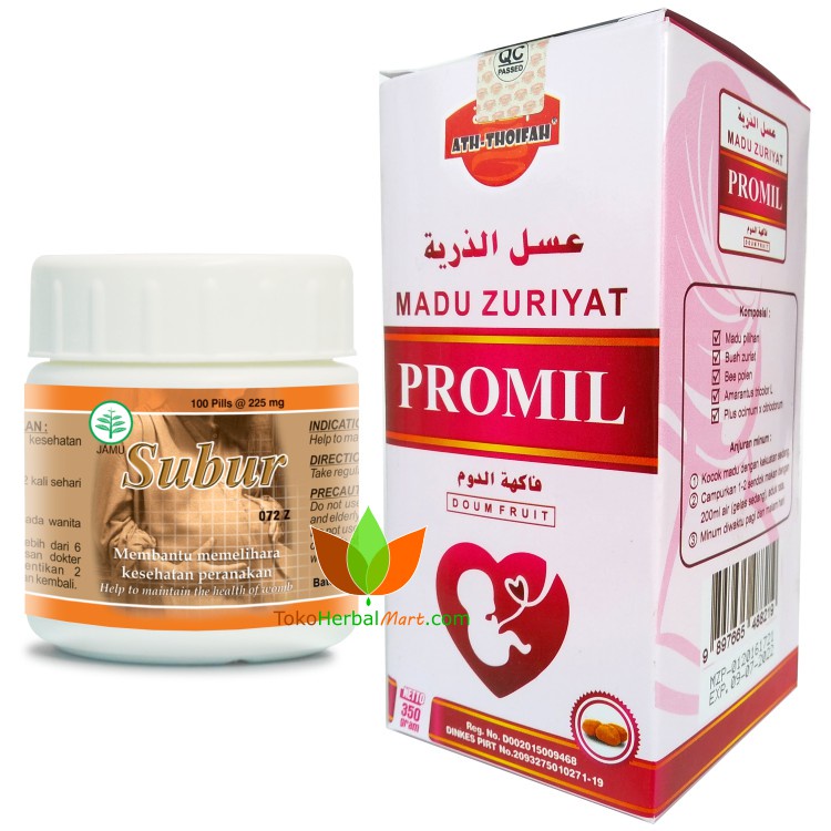 PAKET OBAT HERBAL PROGRAM HAMIL : MADU ZURIYAT PROMIL BUAH ZURIAT ATH THOIFAH & PIL SUBUR BOROBUDUR,
