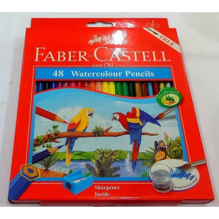 

WARNAPENSIL- PENSIL WARNA FABER CASTELL 48 WARNA WATERCOLOUR (FC-82E5) -PENSIL WARNA