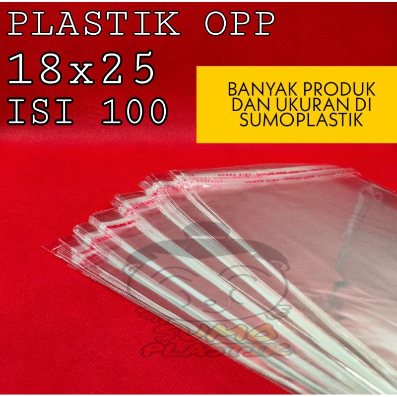 

opp plastik/plastik kaca lem 18x25 (isi 100 lembar)