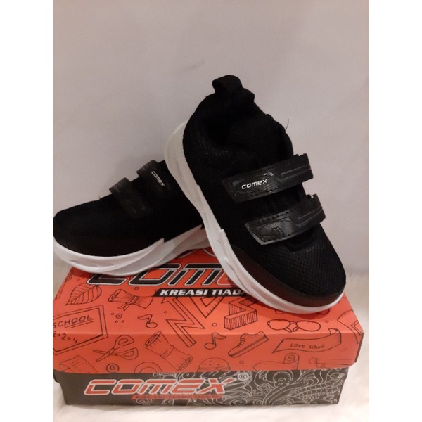 SEPATU COMEX MITCEL  PEREKAT VECRO SEPATU SEKOLAH ANAK PAUD TK DAN SD.SEPATU CASUALANAK COWOK DAN CEWEK .SIZE 28 -29