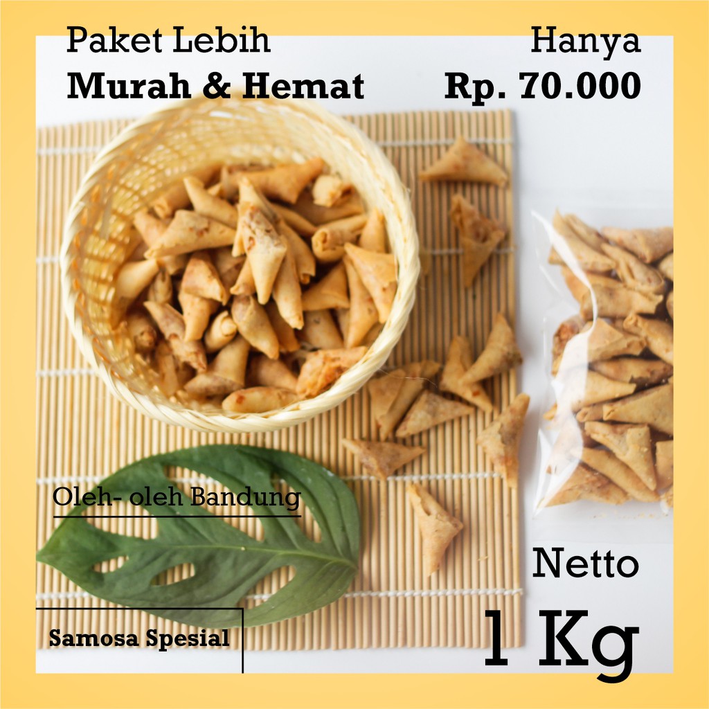 

Makanan ringan/Samosa isi udang/1Kg/cemilan/snack/murah/oleh oleh/cemilan kiloan/cemilan sehat/snack sehat/
