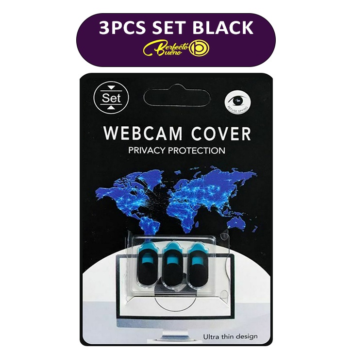 1 Set / 3pcs Cover Pelindung Kamera Webcam Anti SPY Ultra Tipis Untuk Laptop / Handphone / Tablet