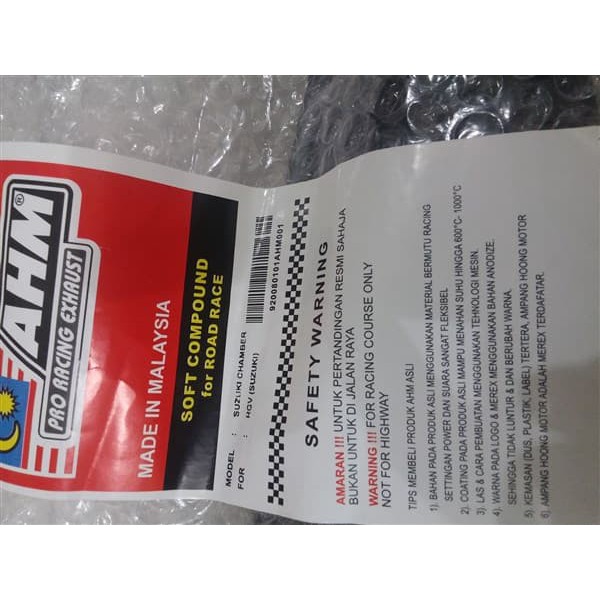 Knalpot Satria 2 tak AHM Malaysia Terlaris