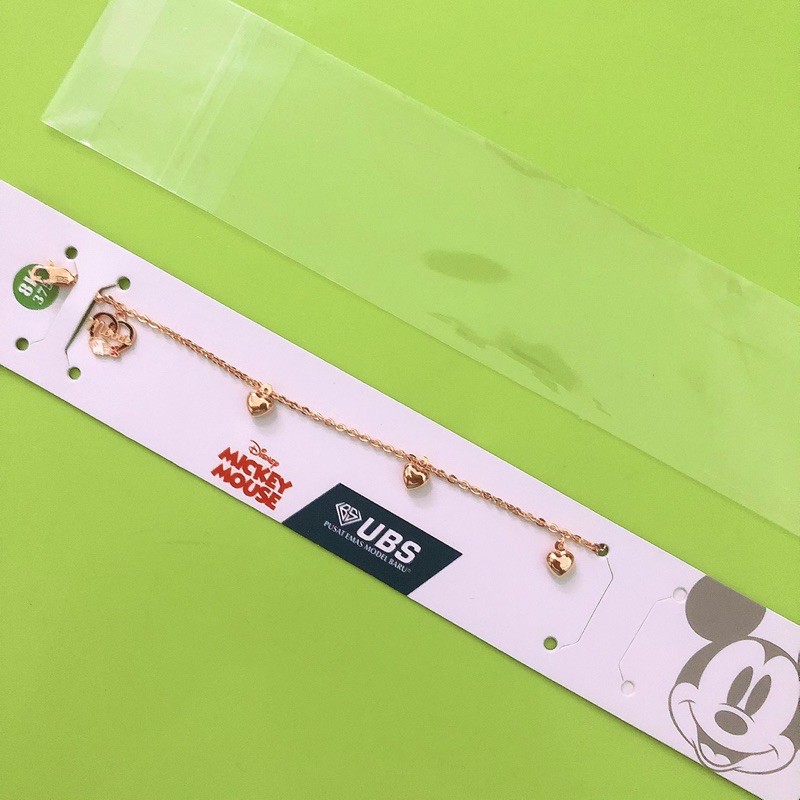 Gelang Rantai Anak Mickey Minnie Love Hitam UBS