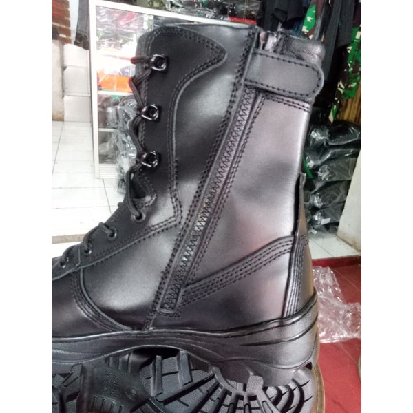 sepatu pdl asli tni resleting full kulit /pdl dinas /sepatu jatah/terlaris