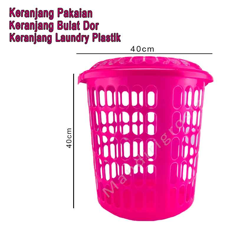 Keranjang Bulat Dor Laundry *Keranjang Baju * Keranjang Plastik * Serbaguna