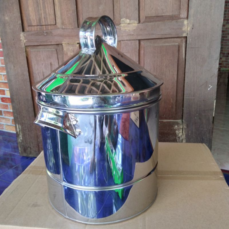 Panci Kukus 2kg Beras  / Dandang Kukus Nasi Stainless Kapasitas 2  kg  Beras , Panci Steamer , kukus
