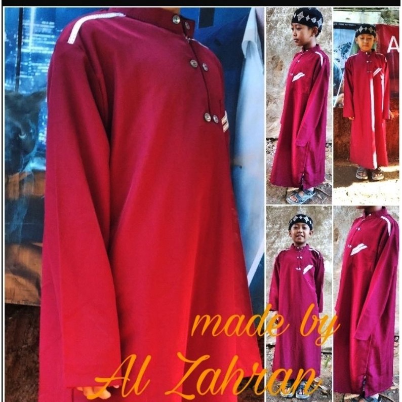 gamis jubah anak laki laki remaja/tanggung usia 1 2 3 4 5 6 7 8 9 10 11 12 13 14  tahun fuul ukuran