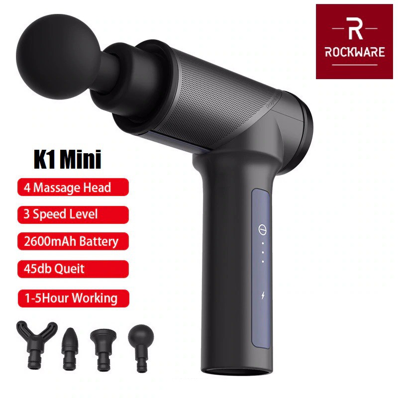 ROCKWARE Rechargeable Mini Vibration Massage Gun Device - RW-K1 Mini