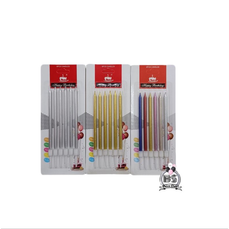 LILIN METALIK PANJANG / LILIN METALIK PESTA ULANG TAHUN