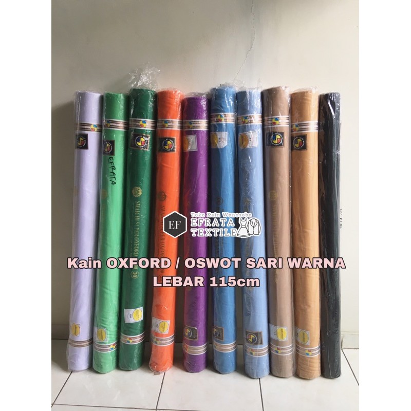 KAIN KATUN OXFORD OSWOT SARI WARNA SERAGAM SEKOLAH SD, SMP, SMA