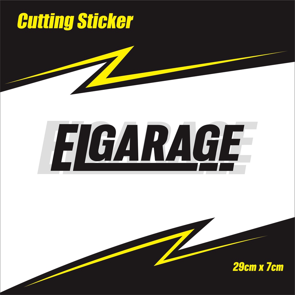 Stiker Elgarage Bengkel Mobil Knalpot Racing