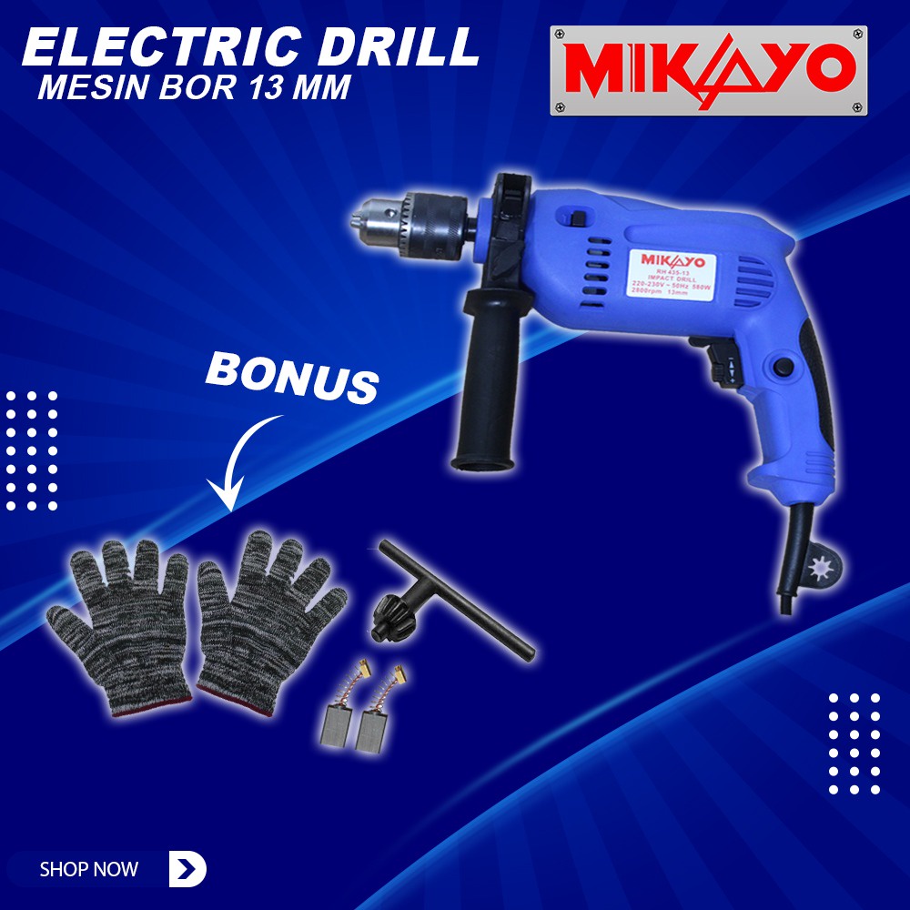 PROMO termurah !!! Mesin Bor 13mm Bor Beton Impact Drill mikayo JAPAN Asli Kuat Kokoh &amp; Powerfull