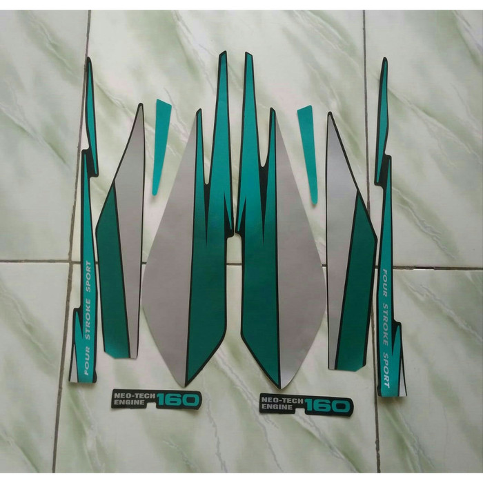 stiker striping honda gl pro 95 - Biru