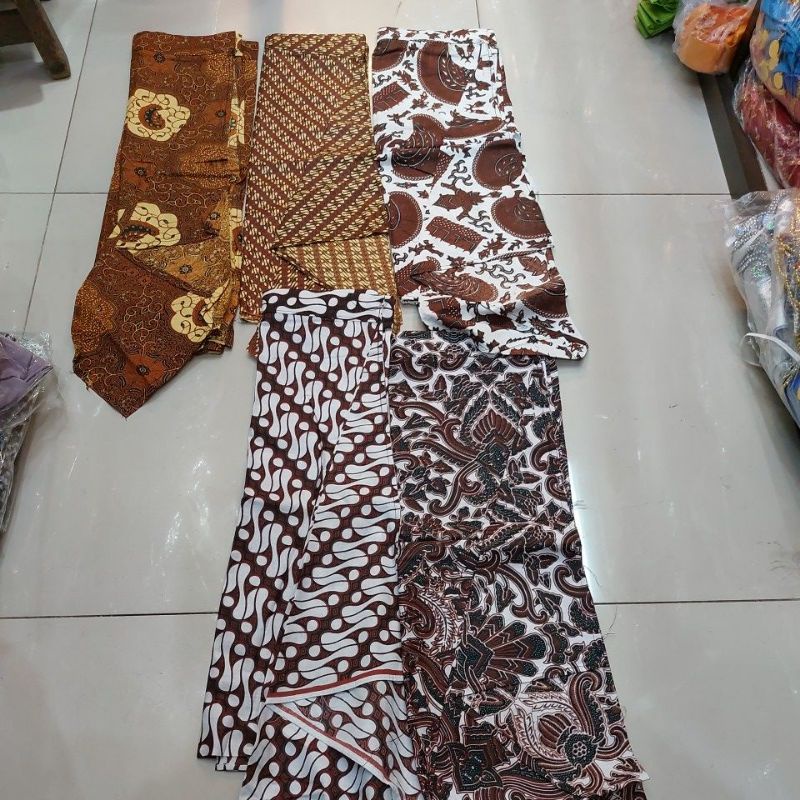 Rampek kain batik || kain separo batik dewasa || kain setengah batik polos