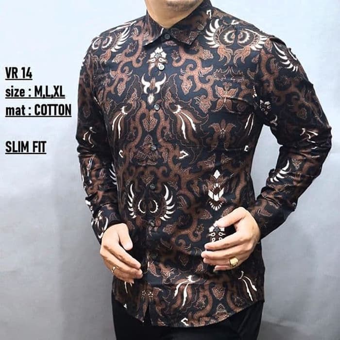 KEMEJA BATIK PRIA SLIM FIT BAJU BATIK PRIA SLIM FIT VR14
