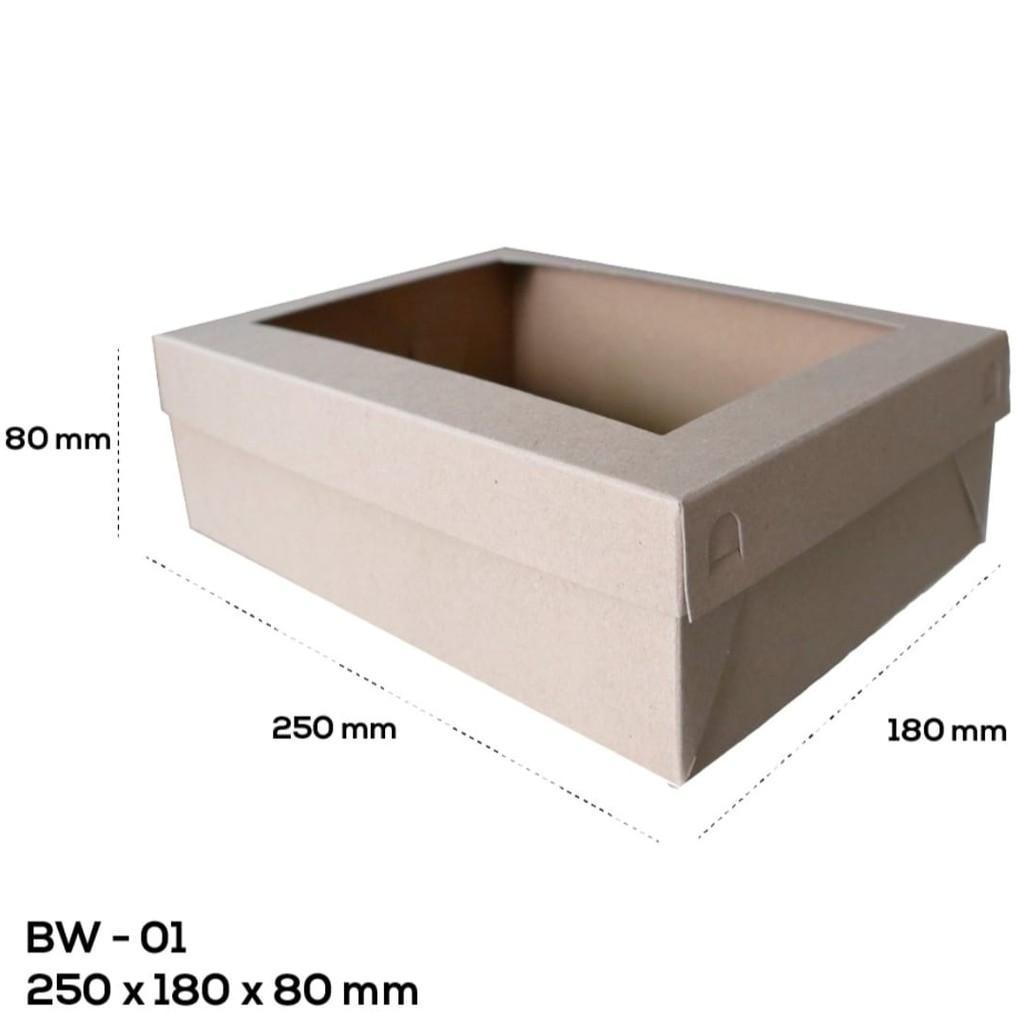 Paper Box Makanan Cake  Kotak Jar Toples  BW01K6 Laminated 250X180X80 mm (Min.Order 15 pcs)
