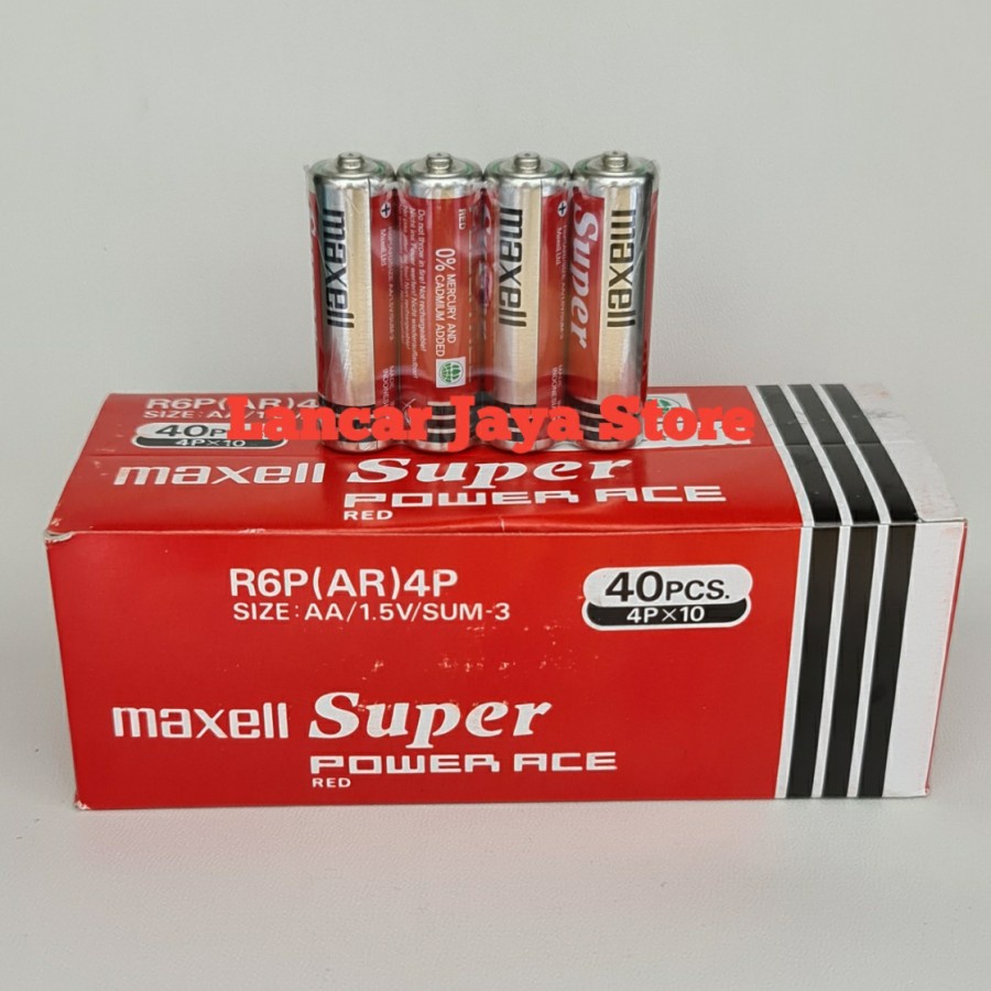 Baterai Maxell Super Power ace Black R6P(AR)4P AA (A2) 1,5V Original