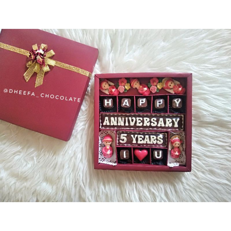 

cokelat box custom anniversary pengantin Banjar