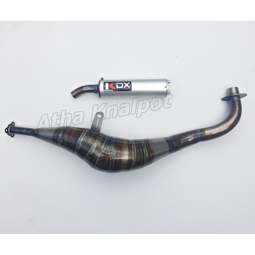 Knalpot KDX Fiz R Kolong Force1 Model Bm Power 2tak Plat Galvanis