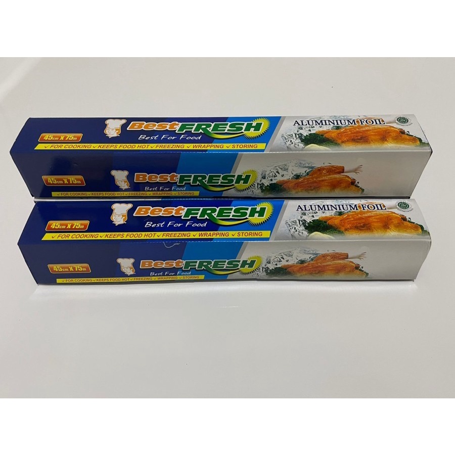 ALUMINIUM FOIL ROLL BEST FRESH FOR FOOD - SIZE 45 cm X 75 meter