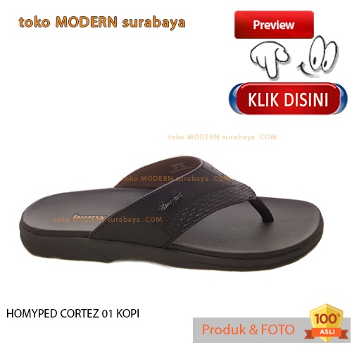 HOMYPED CORTEZ 01 KOPI sandal pria casual sandal sopan jepit