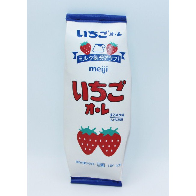 ANEKAGROSIR | TEMPAT PENSIL MILKY - TEMPAT SIMPAN PENSIL DAN PENA - TEMPAT ALAT TULIS - SUSU-STRAWBERRY BIRU