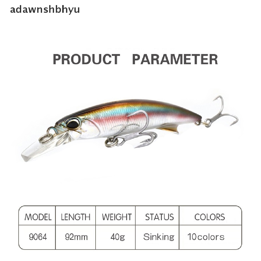 Adawnshbhyu Ikan Kecil 90mm 40g Umpan Pancing swimbait crankbait Wastafel bass deep diving lure Umpan