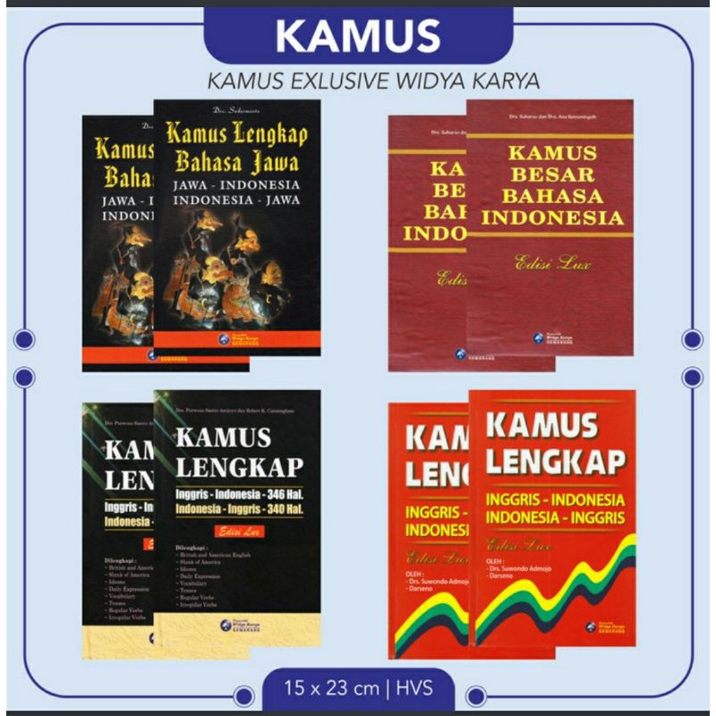 KBBI Kamus Bahasa Indonesia Inggris Jawa Lengkap Hard Cover ORI