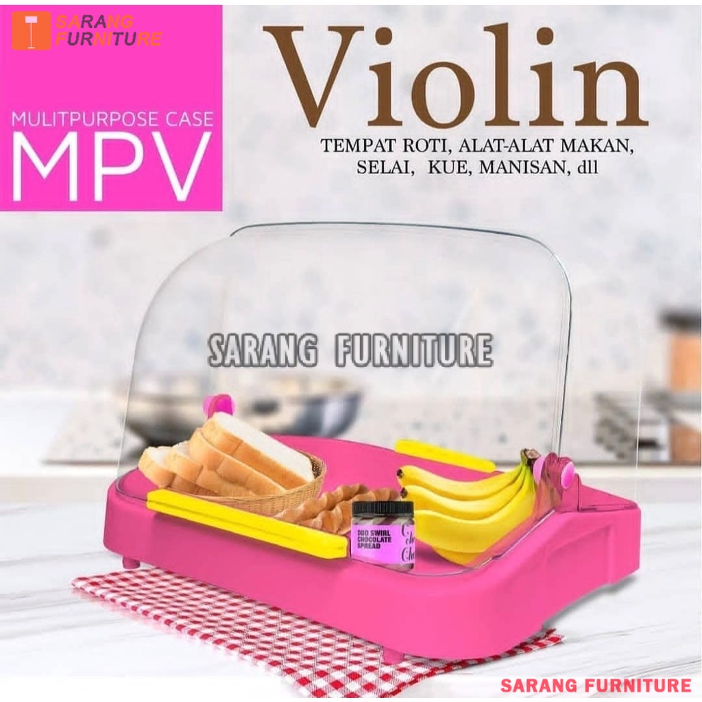 Tempat Roti Kue Plastik Besar Violin - TABITHA Violin MULTIPURPOSE CASE - TABITHA MURAH