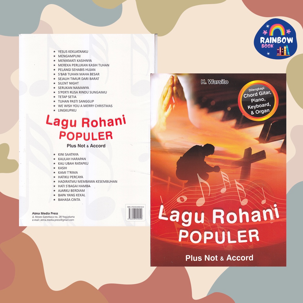 Buku Lagu Rohani Populer Plus Not & Accord Dilengkapi Chord Gitar Piano Keyboard & Organ
