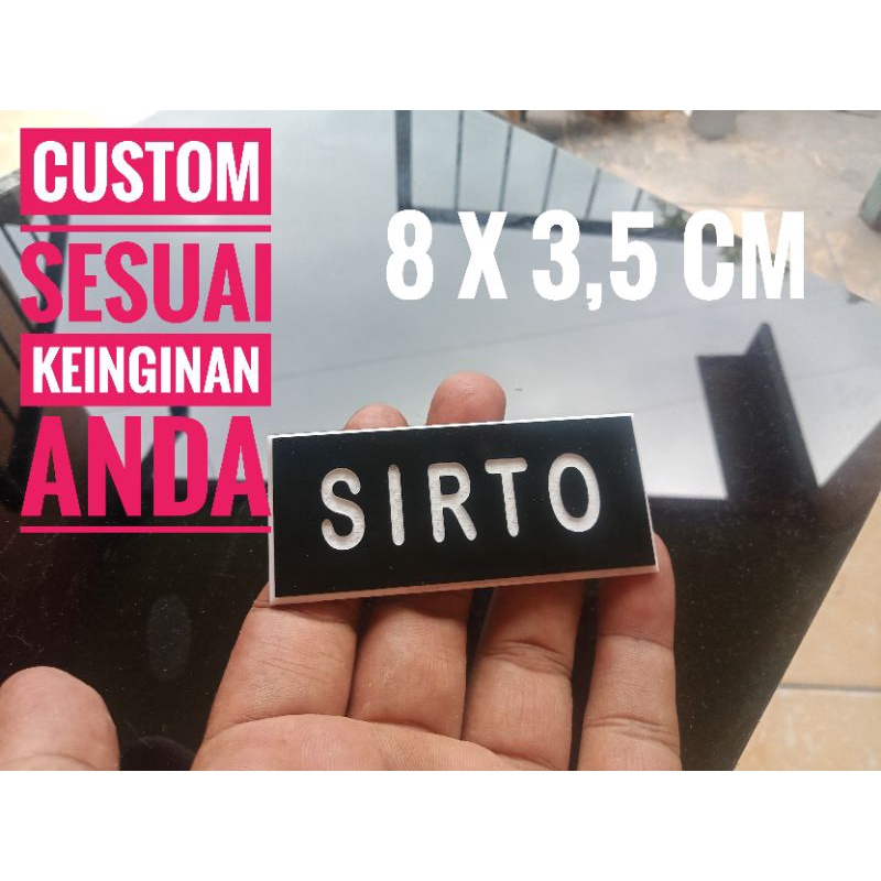 Mini Name Tag - Custom - Suka suka - Design sesuai Keinginan Anda -  BEBAS !Ukuran, BEBAS !Harga Bisa dibicarakan