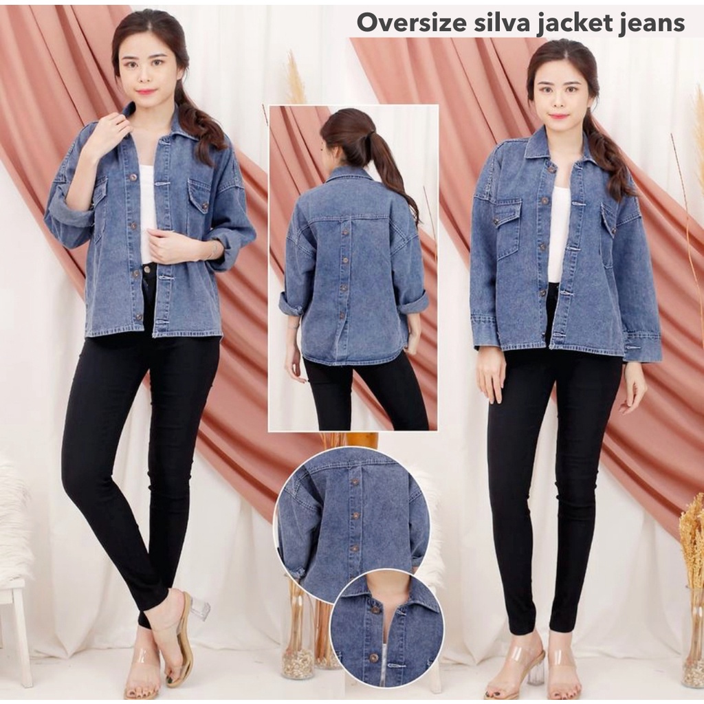 (ORIGINAL) Oversize silva jacket jeans wanita by Genijeans