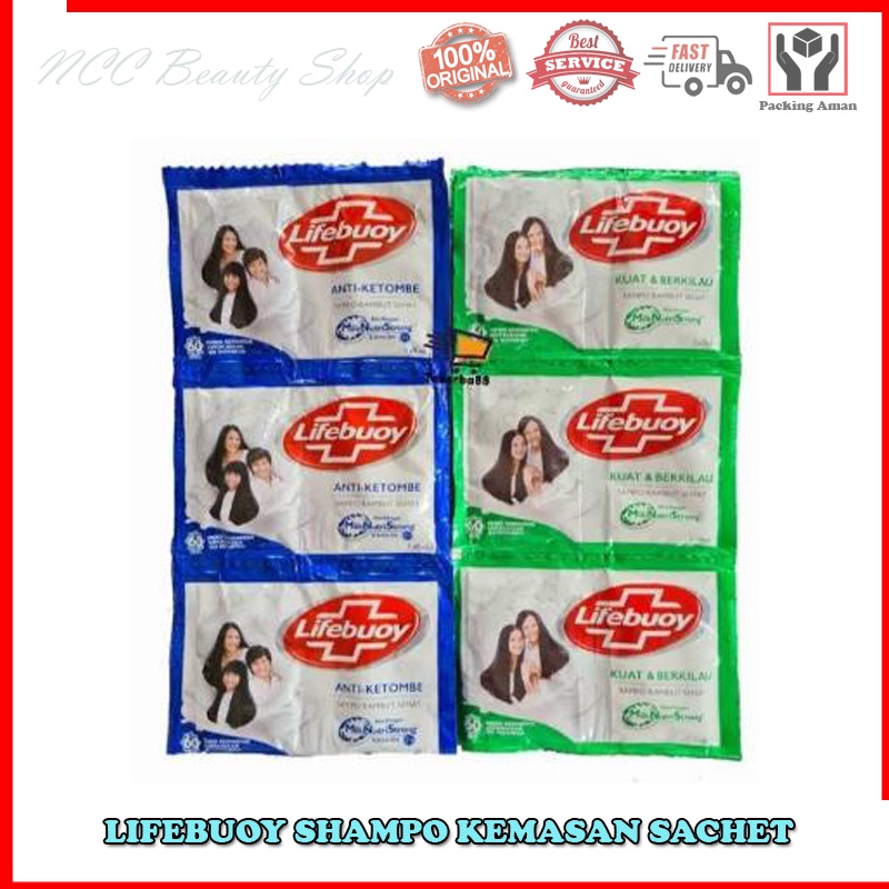 * NCC * Lifebuoy Shampo Anti Ketombe Kuat Berkilau Sampo Rambut Lifeboy Shampoo Saset - Kemasan Sachet