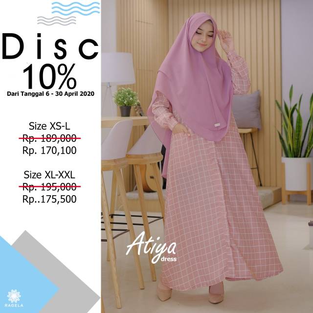 Atiya dress- gamis RAGELA- gamis busui