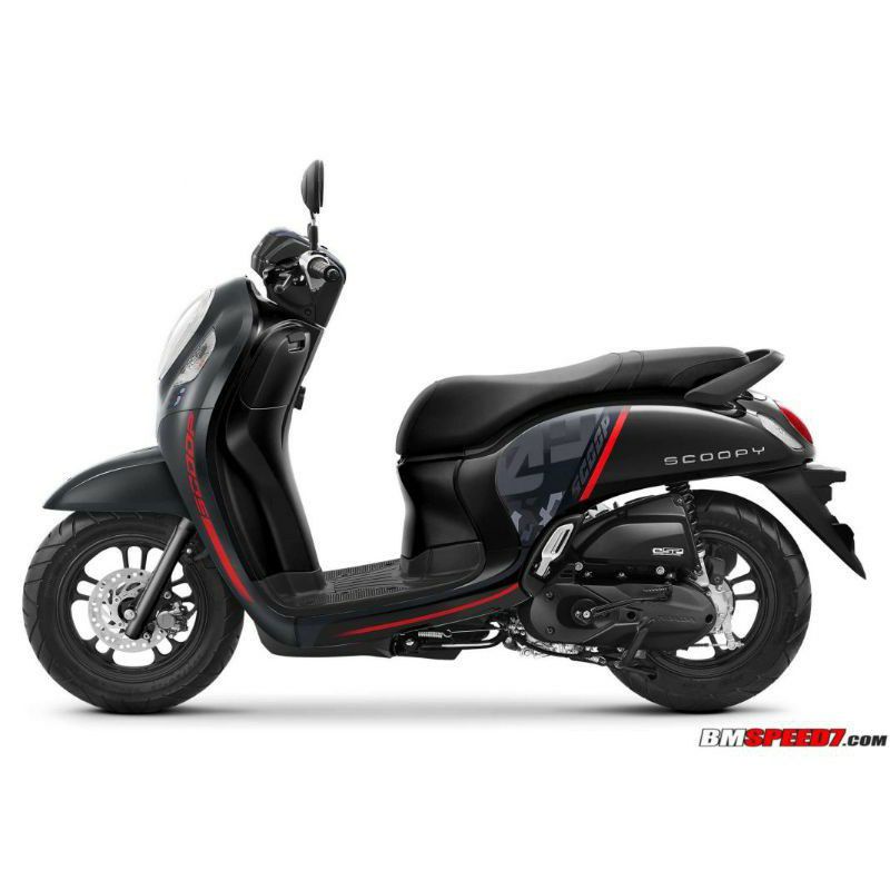 Striping lis sticker standar ori honda Scoopy Sporty Black 2020 Striping Scoopy Sporty Black 2021