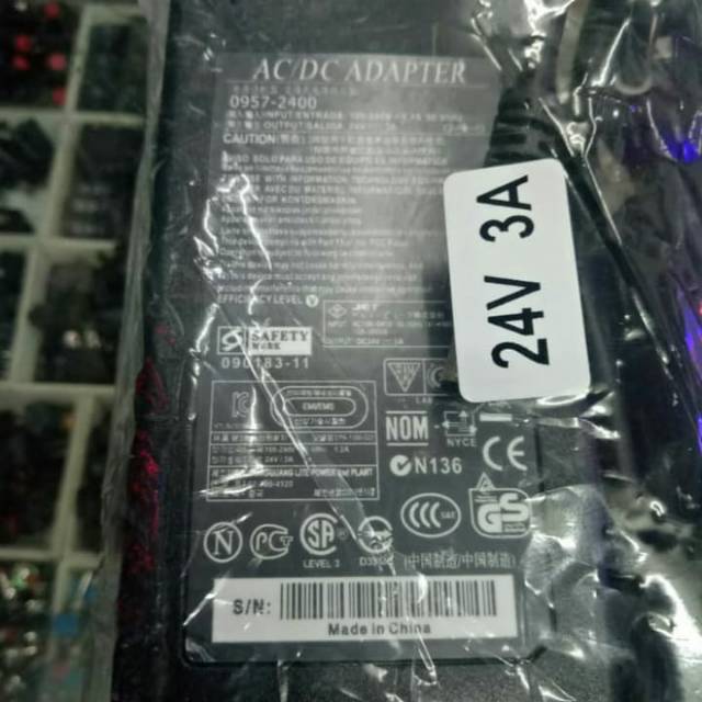 ac dc adaptor dc 24v 3a input ac 100-240v