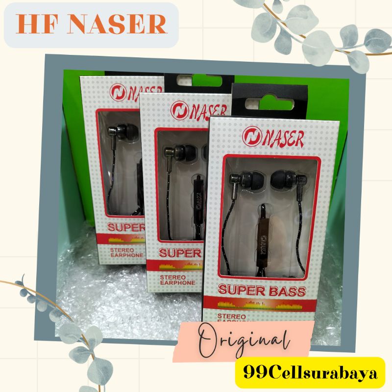 Handset handsfree earphone headset Naser superbass stereo earphone