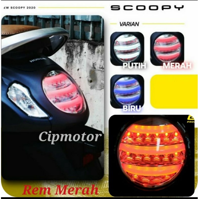 Lampu Stop JPA New Scoopy 2020-2022 Led - Senja Biru