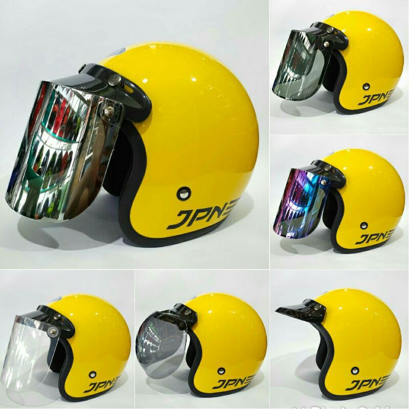 helm JPN kuning glosy original flat visor COD