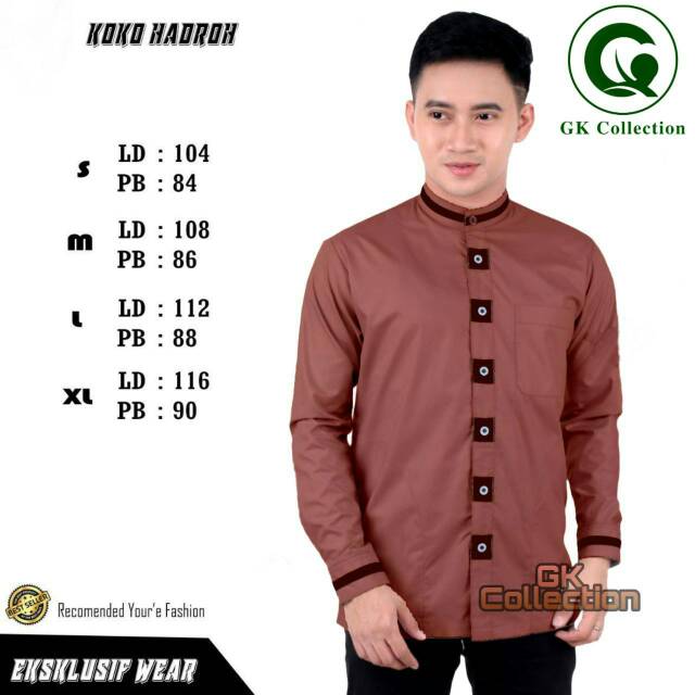 Baju Koko trendy motif baru catur