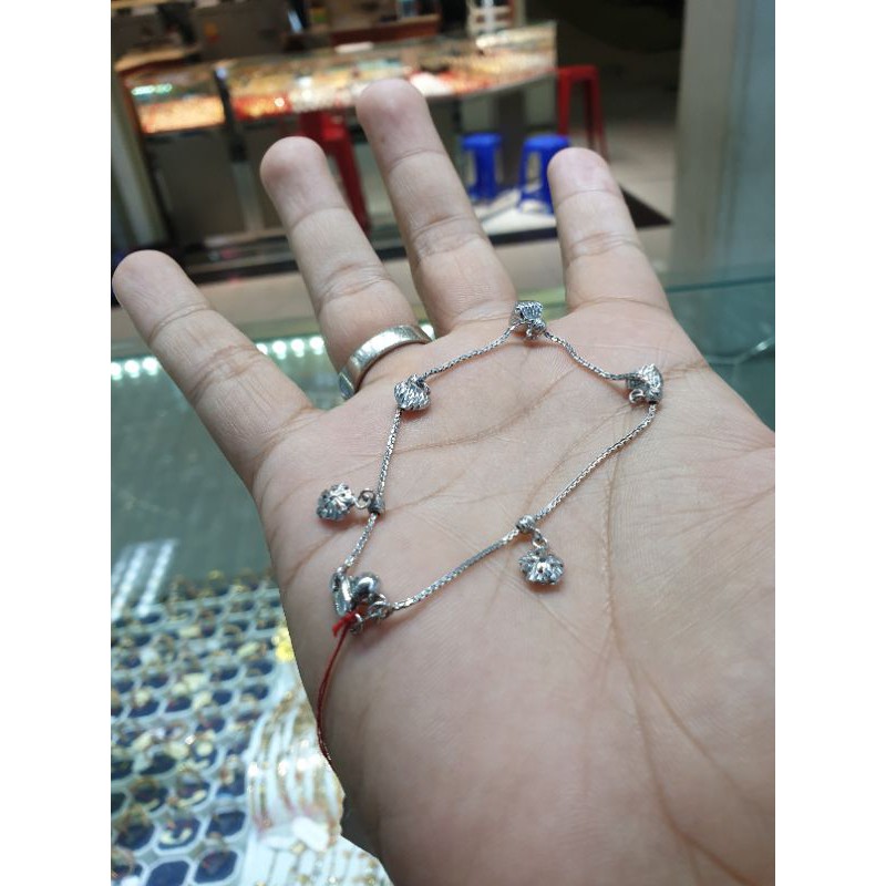 gelang emas putih rantai italy mainan love