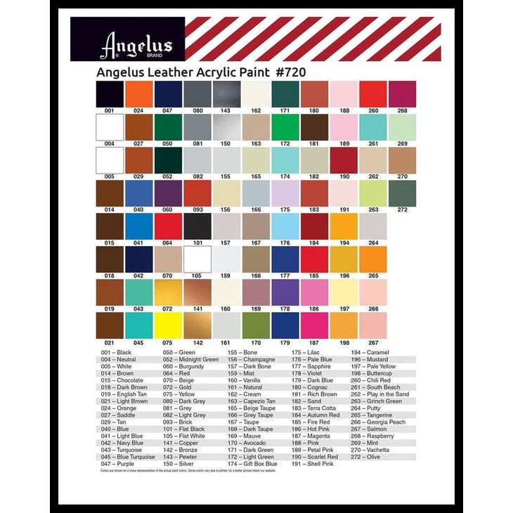 

BISA COD ANGELUS ACRYLIC LEATHER PAINT 4OZ/120ML TERBAIK 11