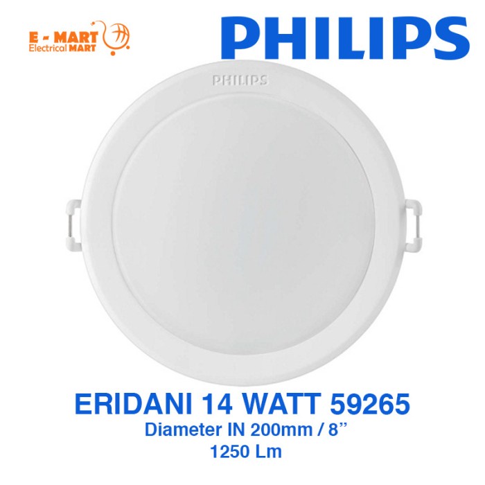 Downlight LED PHILIPS ERIDANI 14W 8inch 14 Watt 59265