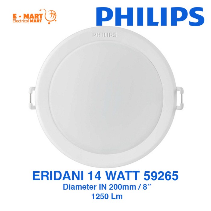 Downlight LED PHILIPS ERIDANI 14W 8inch 14 Watt 59265