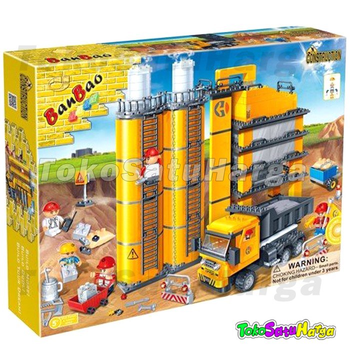 Mainan Edukasi Anak Lego Brick Construction Mining Oil Truck Konstruksi Block