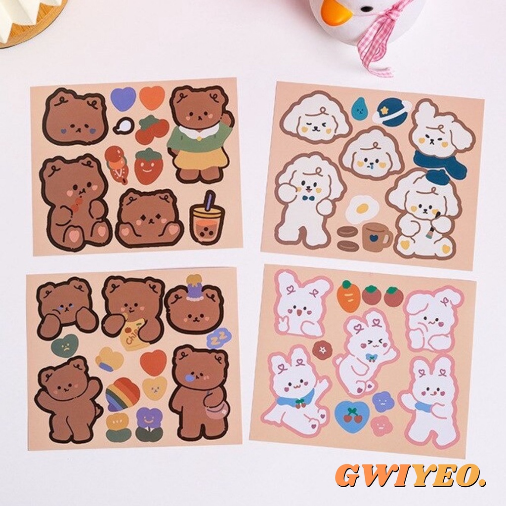 

Sticker Bear Tahan Air Korea Beruang Lucu Scrapbook Journal Planner