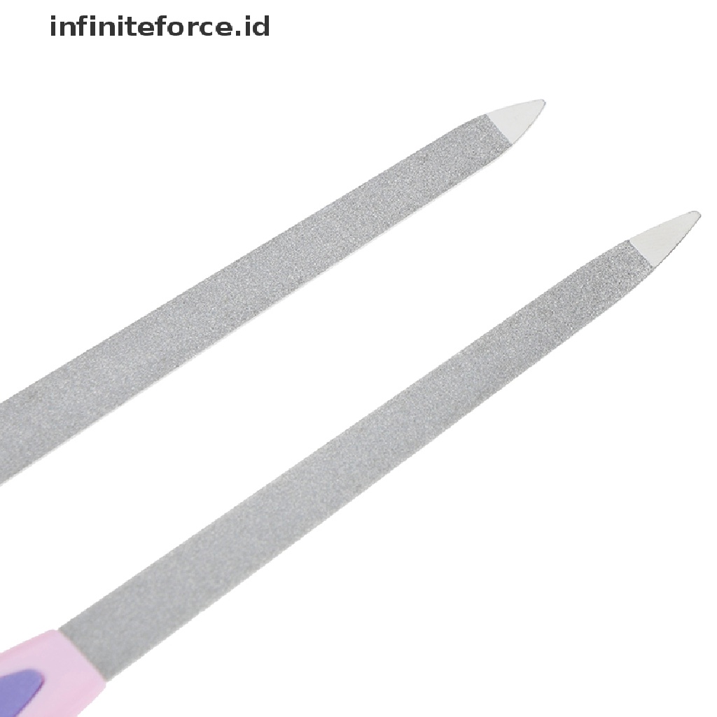 Infiniteforce.id Kikir Kuku Dua Sisi Bahan Metal Untuk Manicure / Pedicure