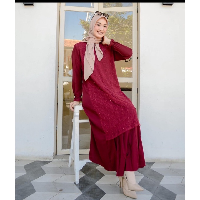 (MGA) GAMIS JOURA TILE DAILY DRESS MOSCREPE