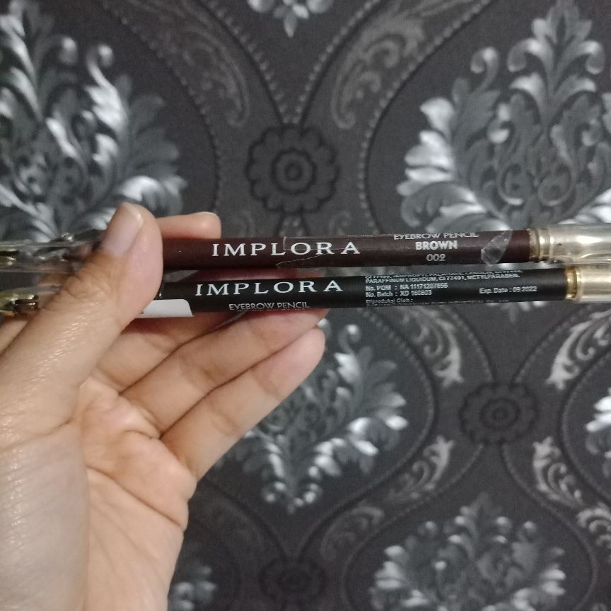 IMPLORA Eye Brow Pencil 2 IN 1 ( PENSIL + SERUTAN + SIKAT ) ORIGINAL BPOM / 2IN1 PENSIL ALIS IMPLORA